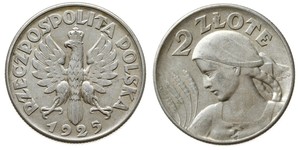 2 Zloty Second Polish Republic (1918 - 1939) Silver 