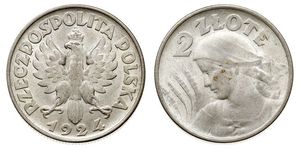 2 Zloty 波兰第二共和国 (1918 - 1939) 銀 