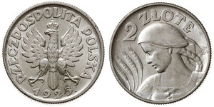 2 Zloty 波兰第二共和国 (1918 - 1939) 銀 