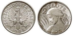2 Zloty 波兰第二共和国 (1918 - 1939) 銀 