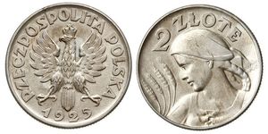 2 Zloty 波兰第二共和国 (1918 - 1939) 銀 
