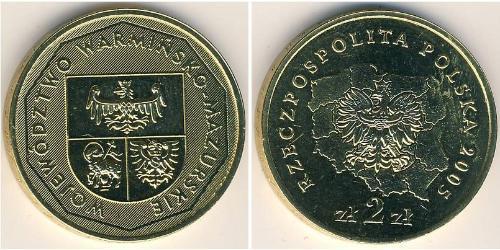 2 Zloty 波兰 黃銅 