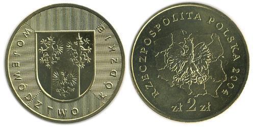 2 Zloty 波兰 黃銅 
