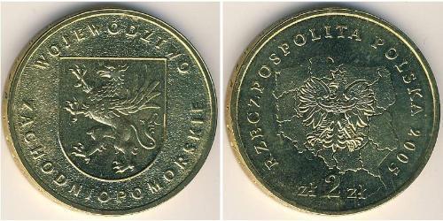 2 Zloty 波兰 黃銅 