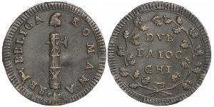 2 Байокко Папская область (752-1870) Медь 