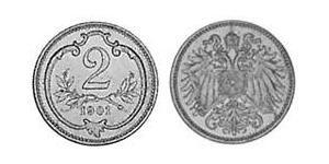 2 Гелер Австро-Угорщина (1867-1918) Бронза 