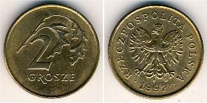 2 Грош Республика Польша (1991 - ) Бронза 