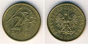 2 Грош Республіка Польща (1991 - ) Латунь 