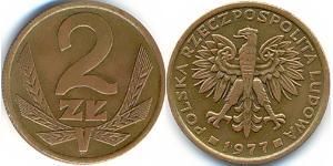 2 Грош Польська Народна Республіка (1952-1990) Мідь 