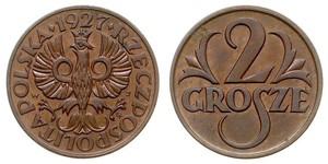 2 Грош Польща / Польська республіка (1918 - 1939) Мідь 