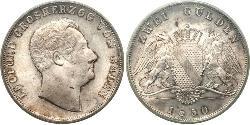 2 Гульден Великое герцогство Баден (1806-1918) Серебро Леопольд (великий герцог Баденский)(1790 – 1852)
