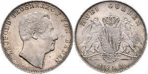 2 Гульден Великое герцогство Баден (1806-1918) Серебро Леопольд (великий герцог Баденский)(1790 – 1852)