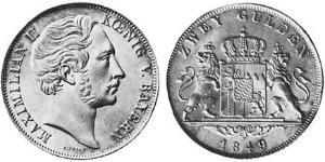 2 Гульден Королевство Бавария (1806 - 1918) Серебро Максимилиан II (король Баварии)(1811 - 1864)