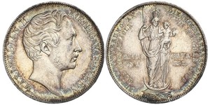 2 Гульден Королевство Бавария (1806 - 1918) Серебро Максимилиан II (король Баварии)(1811 - 1864)