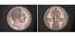 2 Гульден Королевство Бавария (1806 - 1918) Серебро Максимилиан II (король Баварии)(1811 - 1864)