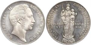 2 Гульден Королевство Бавария (1806 - 1918) Серебро Максимилиан II (король Баварии)(1811 - 1864)