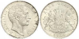 2 Гульден Королевство Бавария (1806 - 1918) Серебро Максимилиан II (король Баварии)(1811 - 1864)