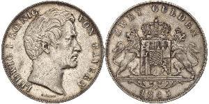 2 Гульден Королевство Бавария (1806 - 1918) Серебро Людвиг I (король Баварии)(1786 – 1868)
