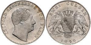 2 Гульден Велике герцогство Баден (1806-1918) Срібло Leopold, Grand Duke of Baden (1790 – 1852)