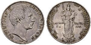 2 Гульден Королівство Баварія (1806 - 1918) Срібло Максиміліан II (король Баварії)(1811 - 1864)