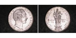 2 Гульден Королівство Баварія (1806 - 1918) Срібло Максиміліан II (король Баварії)(1811 - 1864)