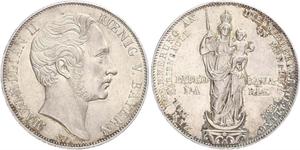 2 Гульден Королівство Баварія (1806 - 1918) Срібло Максиміліан II (король Баварії)(1811 - 1864)