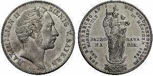 2 Гульден Королівство Баварія (1806 - 1918) Срібло Максиміліан II (король Баварії)(1811 - 1864)