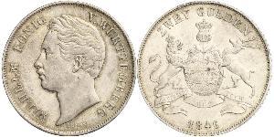 2 Гульден Королівство Вюртемберг Срібло William I of Württemberg
