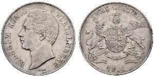 2 Гульден Королівство Вюртемберг Срібло William I of Württemberg