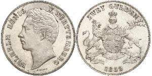 2 Гульден Королівство Вюртемберг Срібло William I of Württemberg