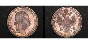 2 Гульден / 2 Флорин Австро-Венгрия (1867-1918) Серебро Франц Иосиф I (1830 - 1916)