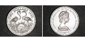 2 Долар Bahamas (1973 - ) Срібло Єлизавета II (1926-2022)
