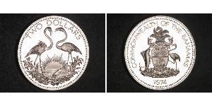 2 Долар Bahamas (1973 - ) Срібло 