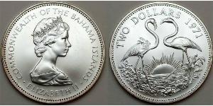 2 Долар Bahamas (1973 - ) Срібло Єлизавета II (1926-2022)