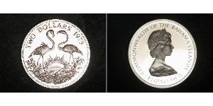 2 Долар Bahamas (1973 - ) Срібло Єлизавета II (1926-2022)