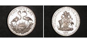 2 Долар Bahamas (1973 - ) Срібло 