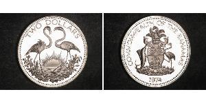 2 Доллар Bahamas (1973 - ) Серебро 
