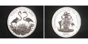 2 Доллар Bahamas (1973 - ) Серебро 