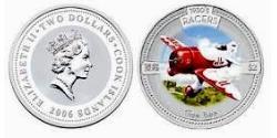 2 Доллар Cook Islands (1965 - ) Серебро Елизавета II (1926-2022)