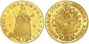2 Дукат Королiвство Угорщина (1000-1918) Золото Maria Theresa of Austria (1717 - 1780)