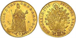 2 Дукат Королевство Венгрия (1000-1918) Золото Maria Theresa of Austria (1717 - 1780)