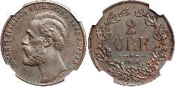 2 Ере United Kingdoms of Sweden and Norway (1814-1905)  Оскар II (1829-1907)