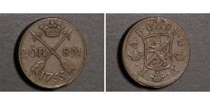 2 Ере Швеція Мідь Adolf Frederick of Sweden (1710 - 1771)