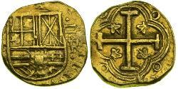 2 Ескудо New Kingdom of Granada (1549 - 1739) Золото Philip IV of Spain (1605 -1665)
