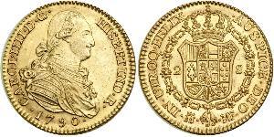 2 Ескудо Іспанська Імперія (1700 - 1808) Золото Карл IV король Іспанії  (1748-1819)