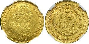 2 Ескудо Перу Золото Карл III король Іспанії (1716 -1788)