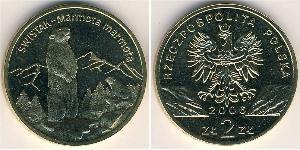 2 Злотий Республіка Польща (1991 - ) Латунь 