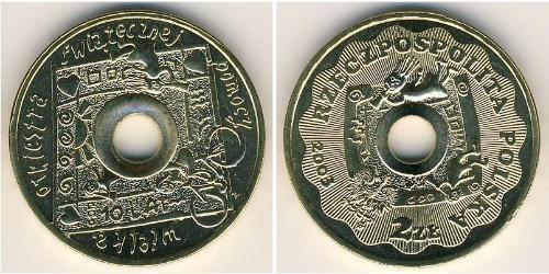 2 Злотий Республіка Польща (1991 - ) Латунь 