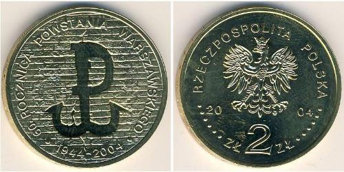 2 Злотий Республіка Польща (1991 - ) Латунь 