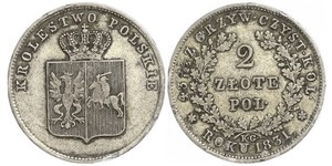 2 Злотий Царство Польське (1815-1915) Срібло 